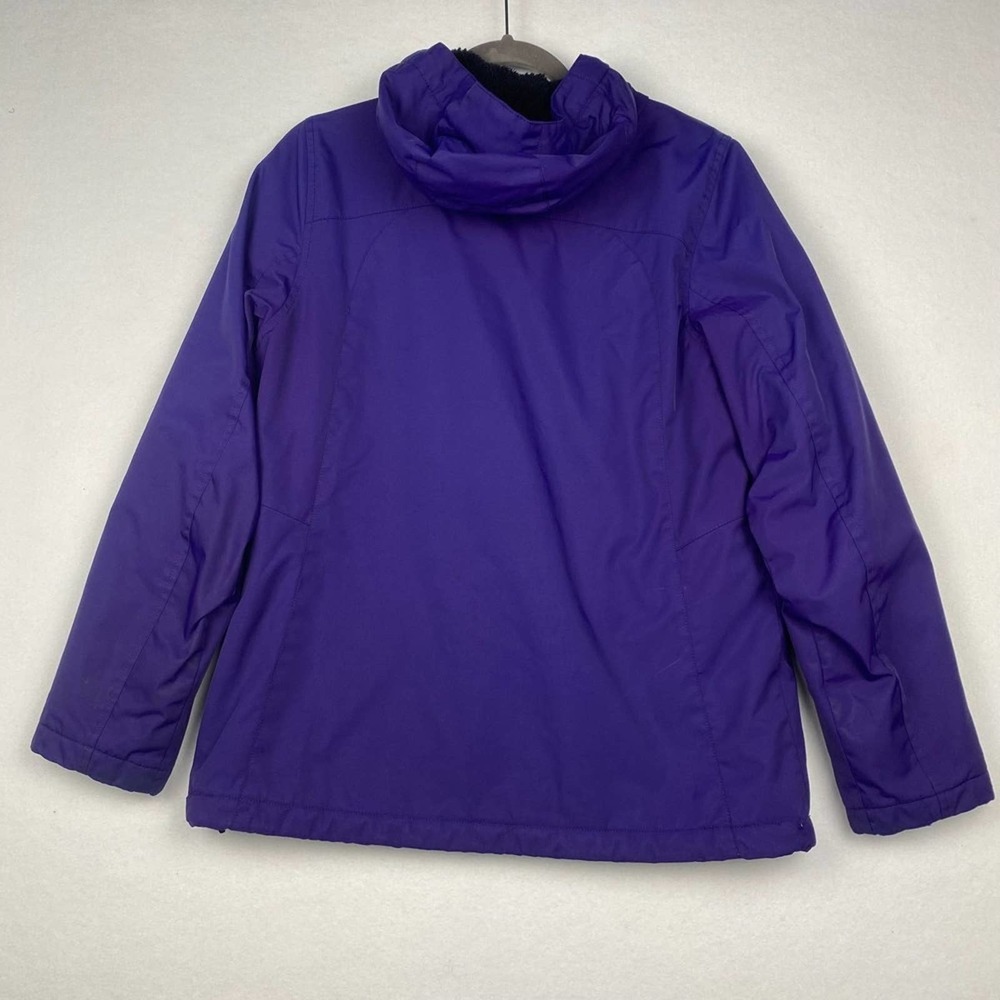L.L.Bean Women's Small Purple Fleece Lined Hooded Zip Up Winter Jacket Coat‎ - Picture 14 of 14